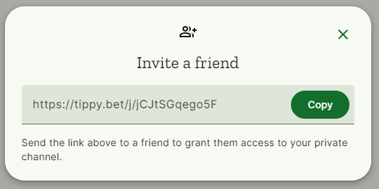 invite a friend modal